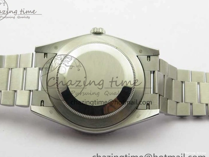 0417 Day Date 40mm SS BP Maker Best Edition Diamond Bezel Blue Dial Arabic Markers On SS Bracelet A Lightweight 2883